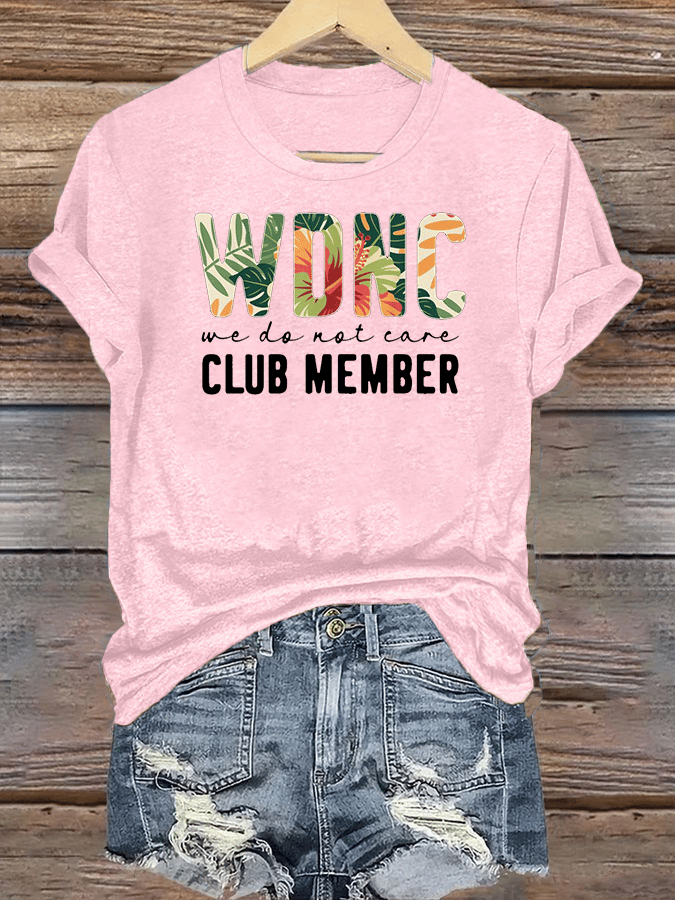 Women's Retro Funny Proud Member Of Club Menopause Perimenopause Print T-Shirt