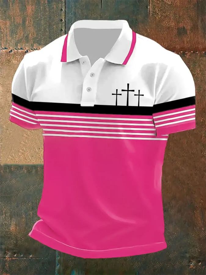 🔥Buy 3 Get 15% Off🔥Men's Retro Faith  Casual Printed Polo Shirt