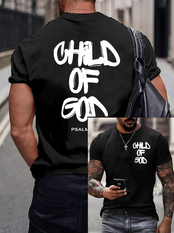 🔥Buy 3 Get 15% Off🔥Men's Child of God Printed Casual T-Shirt