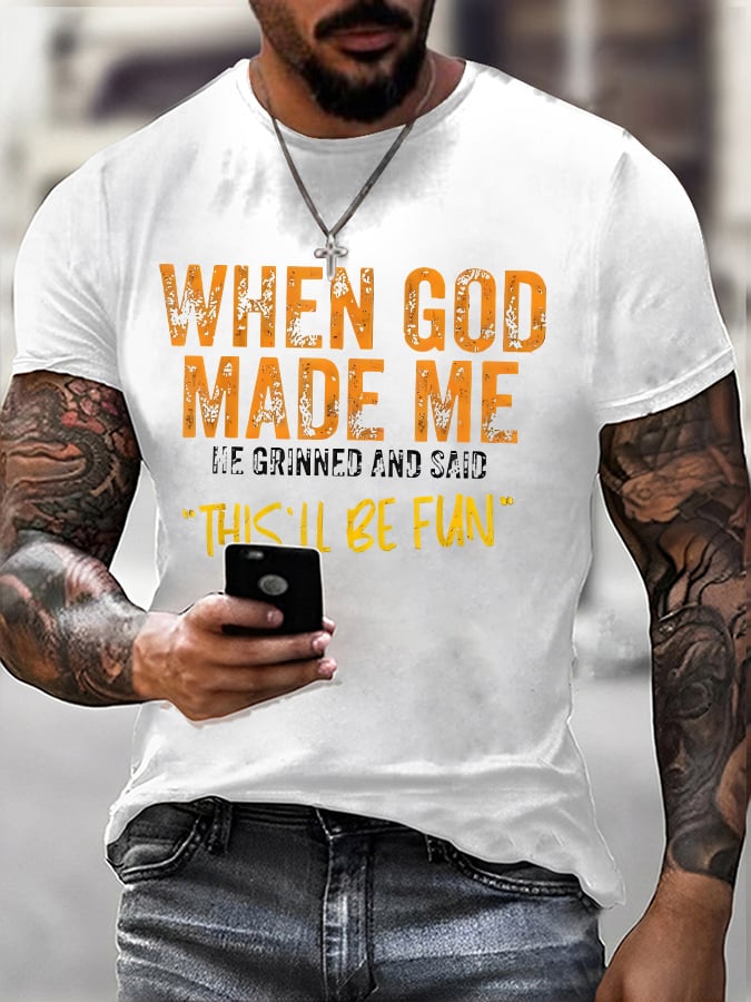 🔥Buy 3 Get 15% Off🔥Men'S Casual Faith Short-Sleeved T-Shirt
