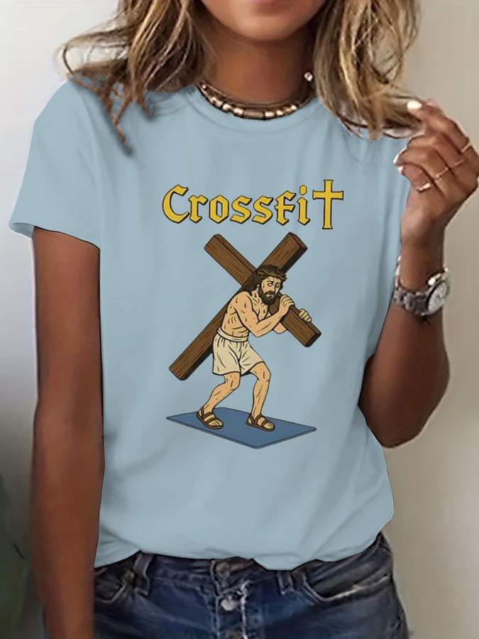 🔥Buy 3 Get 15% Off🔥Women's Crossfit Jesus  Print Casual T-Shirt