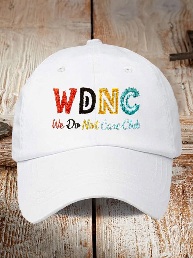 Unisex Retro Funny WDNC We Do Not Care Club Menopause Perimenopause Print Baseball Cap