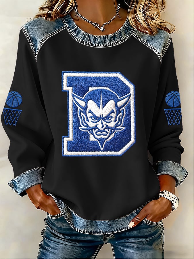 Women's Basketball Print Sweatshirt