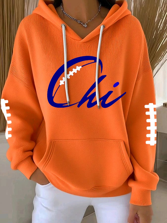 Women's Rugby Casual Hooded Sweatshirt