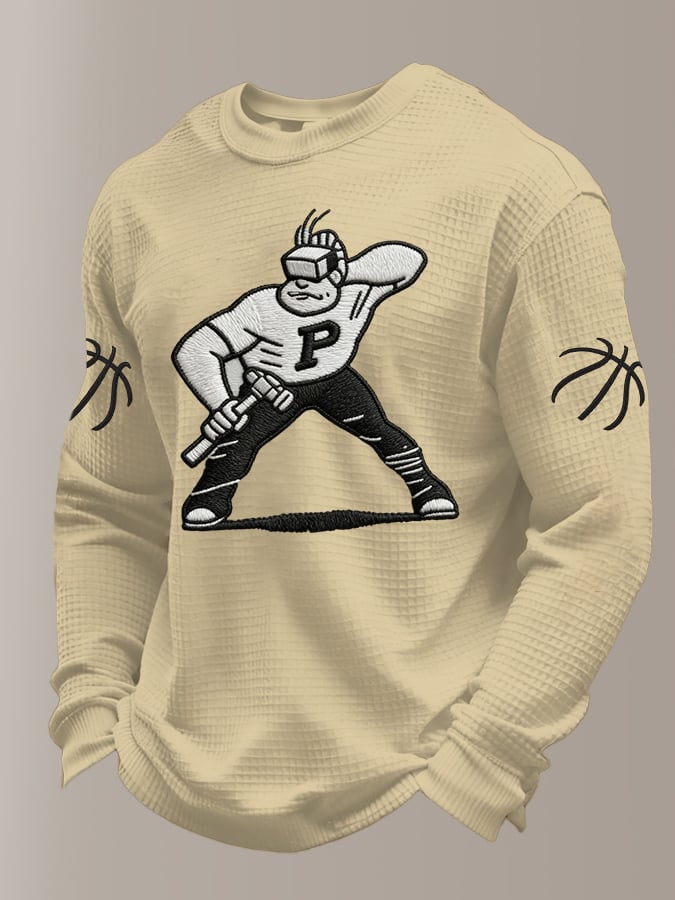 Men's Basketball Printed Casual Long-Sleeved Top