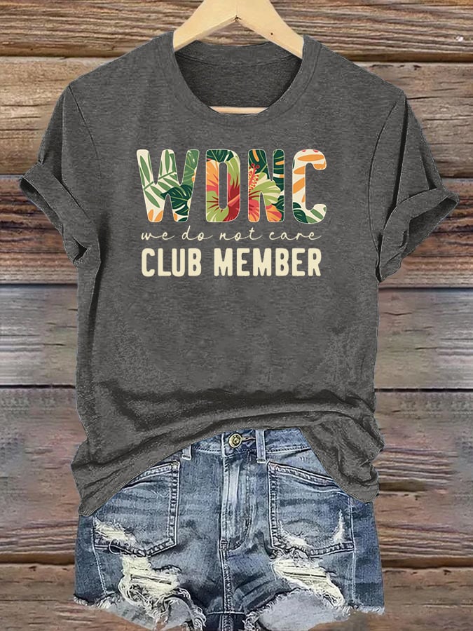 Women's  Retro Funny Proud Member Of Club Menopause Perimenopause Print T-Shirt