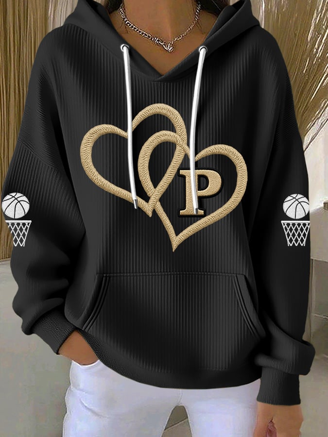 Women's Basketball Print Casual Sweatshirt