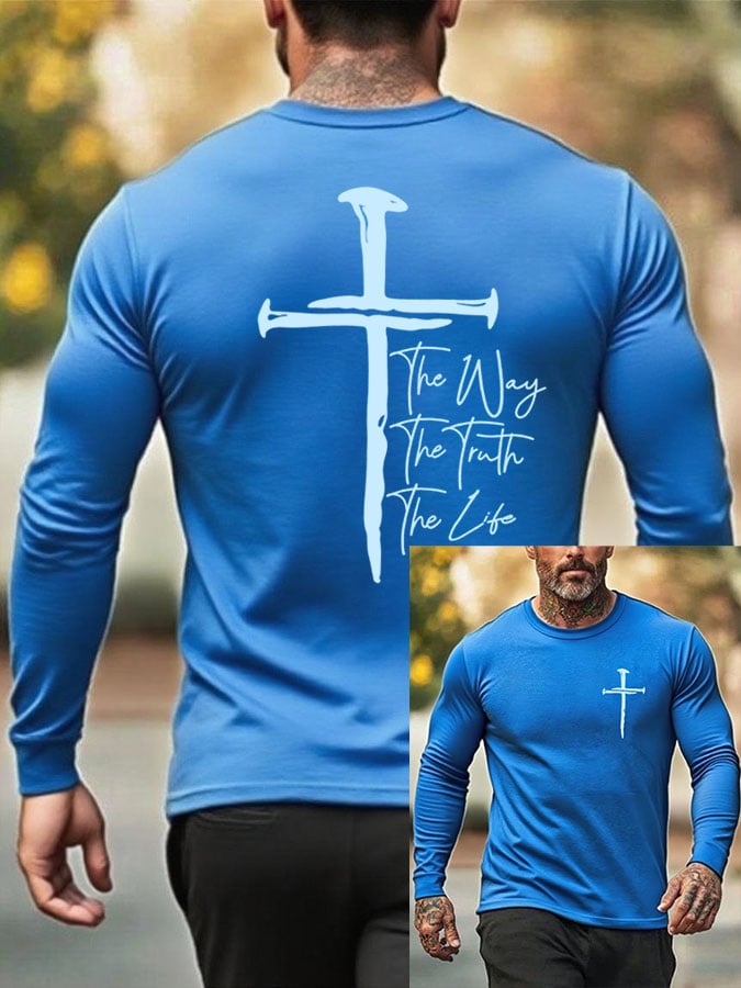 🔥Buy 3 Get 15% Off🔥Men's The Way The Truth The Life Print T-Shirt