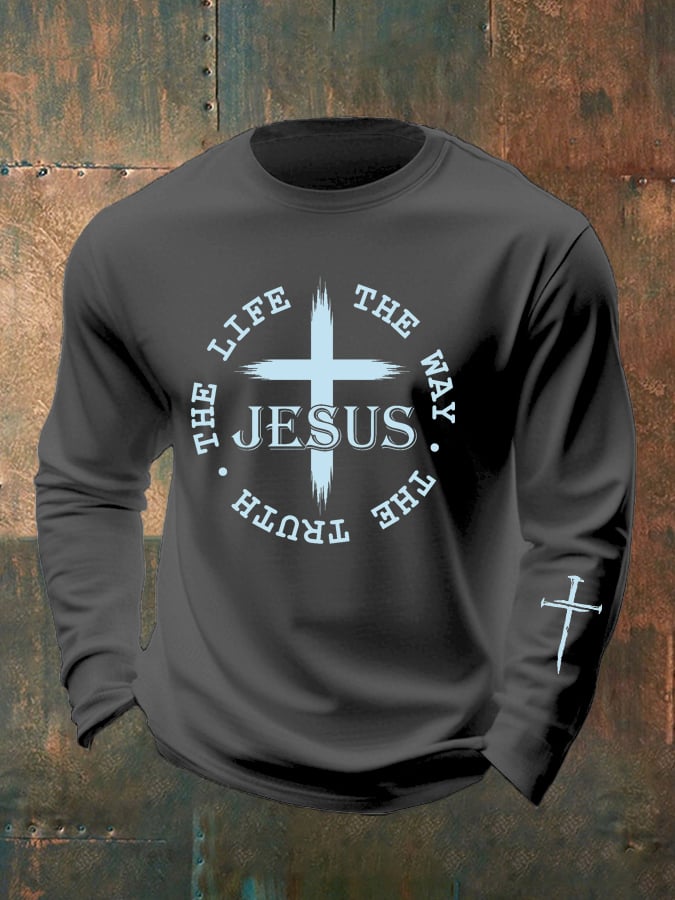 🔥Buy 3 Get 15% Off🔥Men's Casual Faith Long-Sleeved T-Shirt