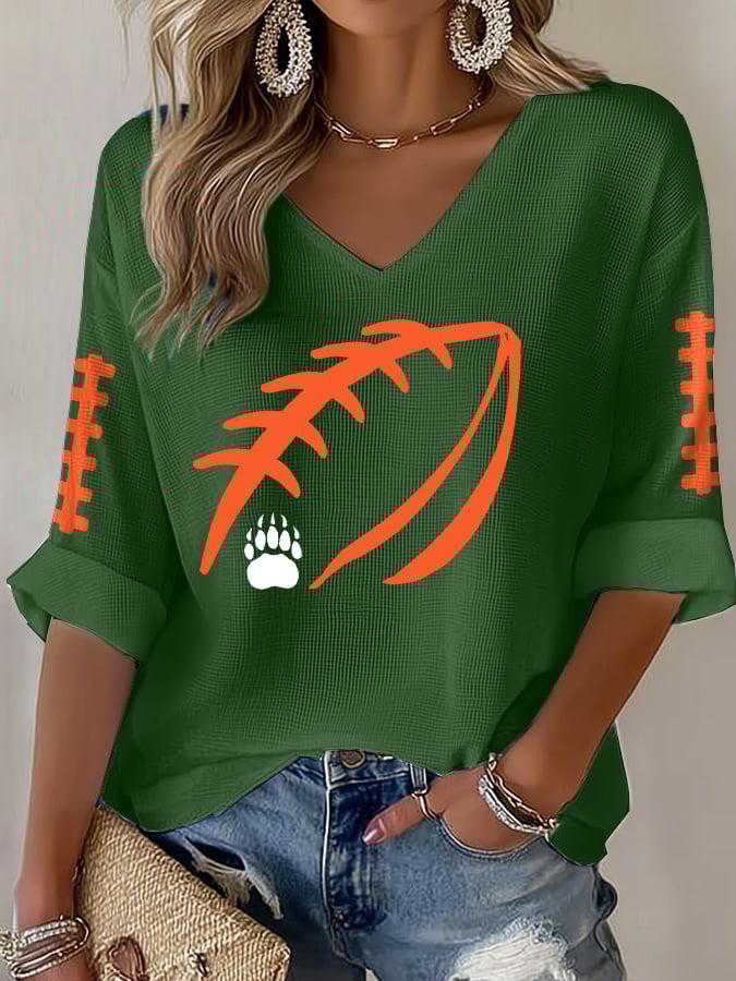 Women's Rugby Waffle Long Sleeve T-Shirt