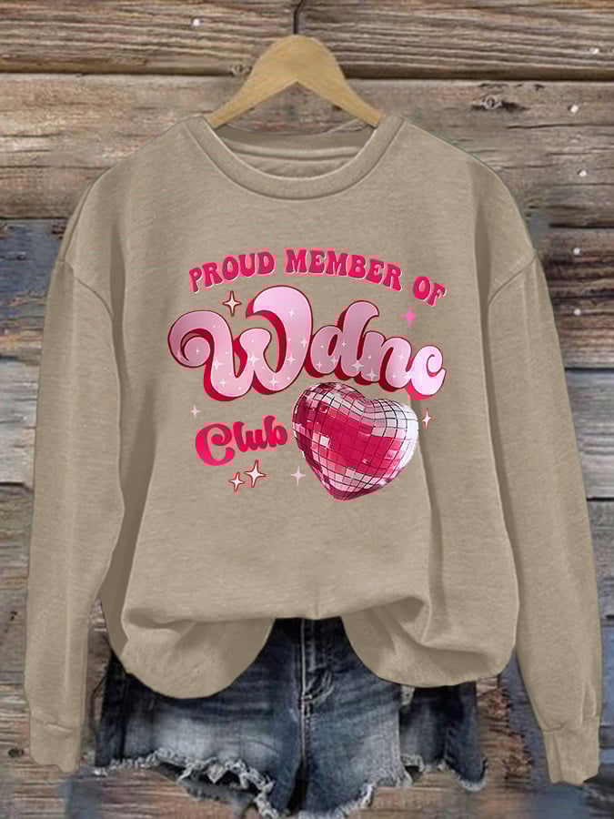 Women's Retro Funny Proud Member Of Club We Do Not Care Menopause Perimenopause Print  Sweatshirt