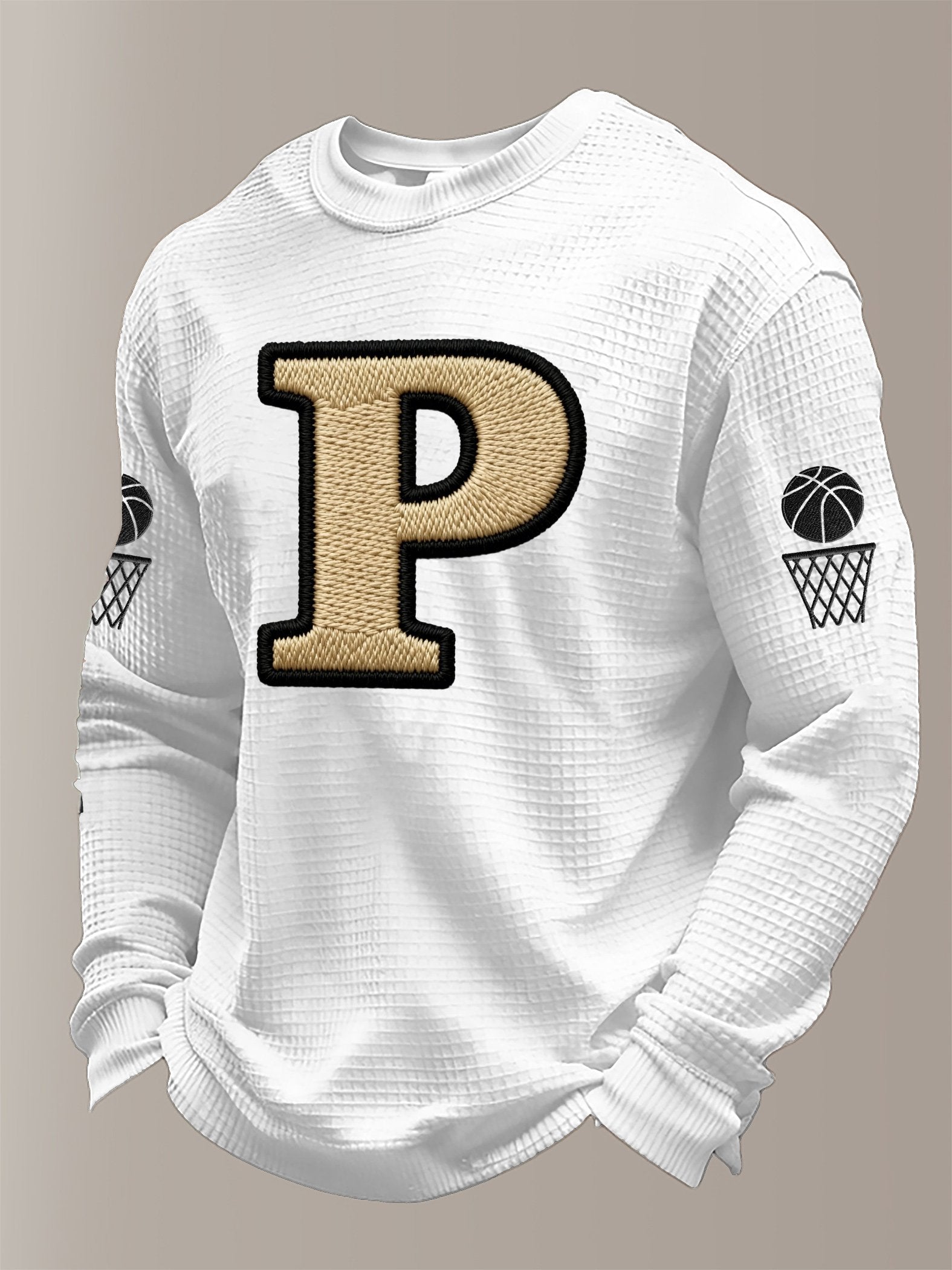 Men's Basketball Printed Casual Long-Sleeved Top