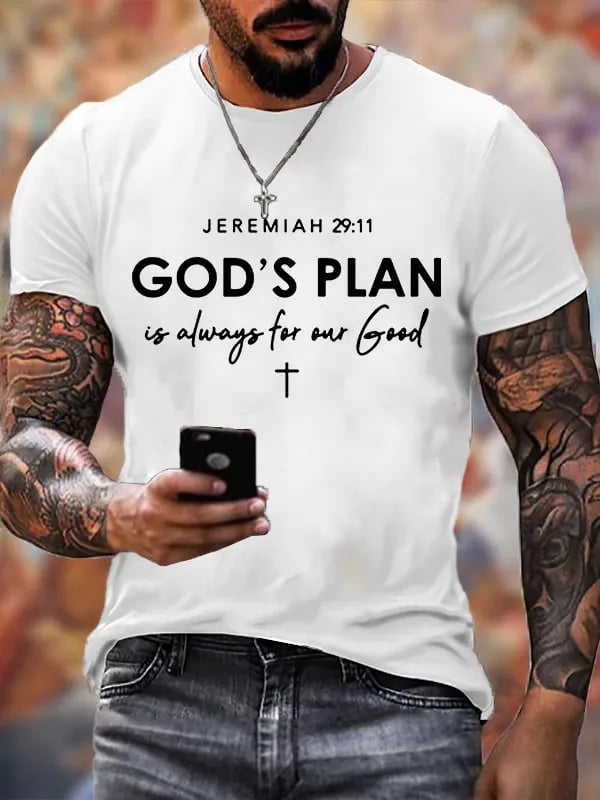 🔥Buy 3 Get 15% Off🔥Men's God's  Plan Is Always For Our GoodFaith Printed Shirt