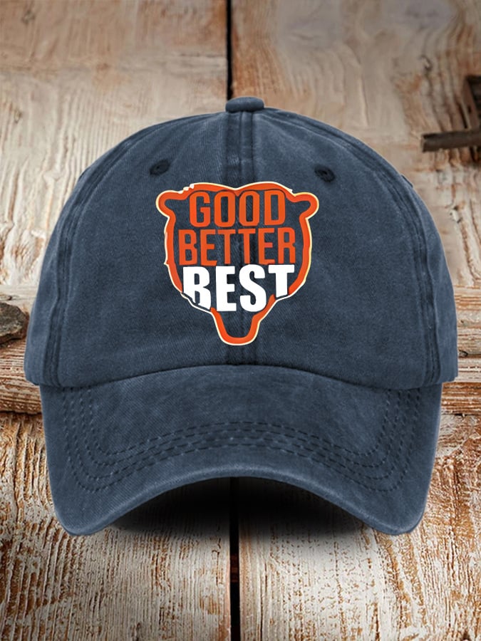 Retro Good Better Best Print Baseball Cap