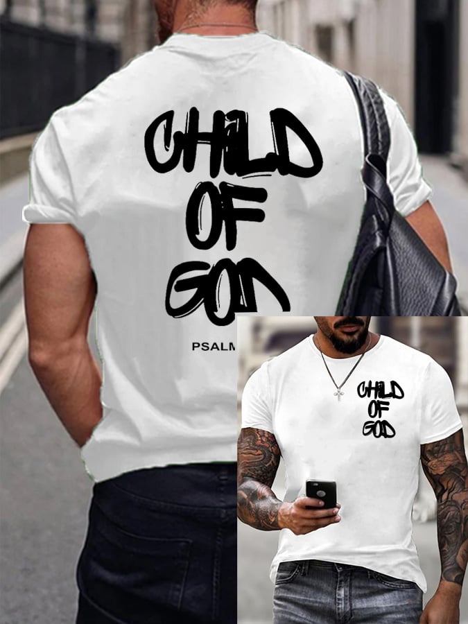 🔥Buy 3 Get 15% Off🔥Men's Child of God  Printed Casual T-Shirt