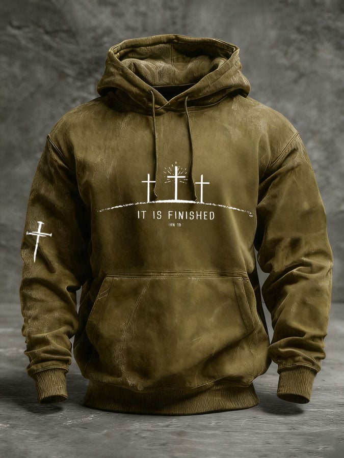 🔥Buy 3 Get 15% Off🔥Men's It Is Finished Vintage Hoodie