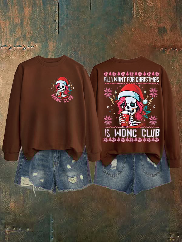 Women's  Retro Funny Proud Member Of Club We Do Not Care Menopause Perimenopause Print   Sweatshirt