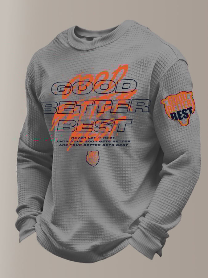 Men's Retro Good Better Best Print T-Shirt