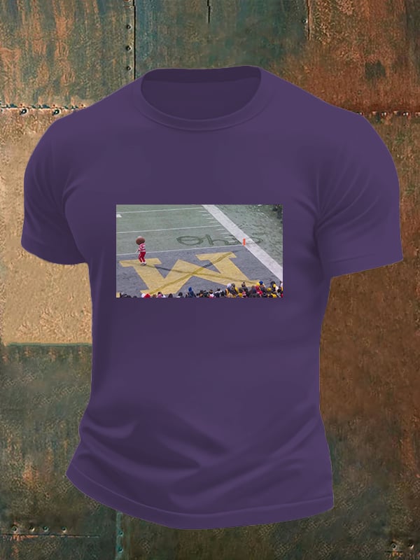 Men's  Vintage Buckeyee Ohioo Snow  T-shirt