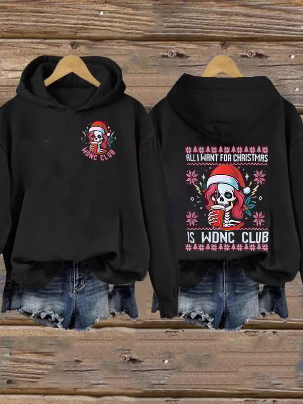 Women's  Retro Funny Proud Member Of Club We Do Not Care Menopause Perimenopause Print  Hoodie