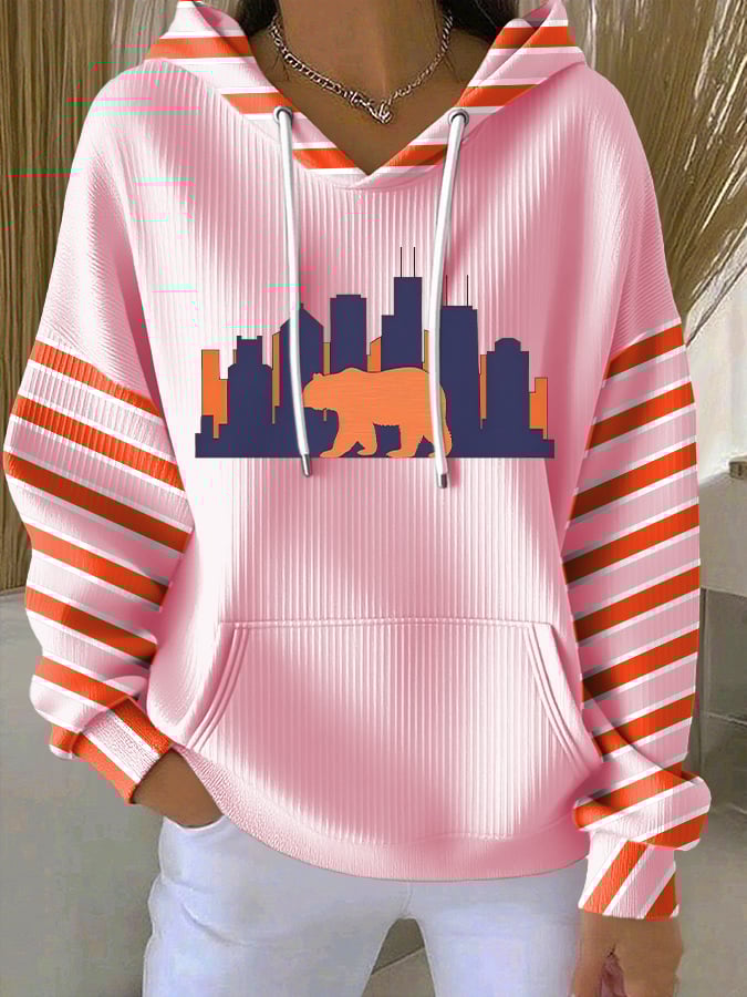 Women's Rugby Print Casual Sweatshirt