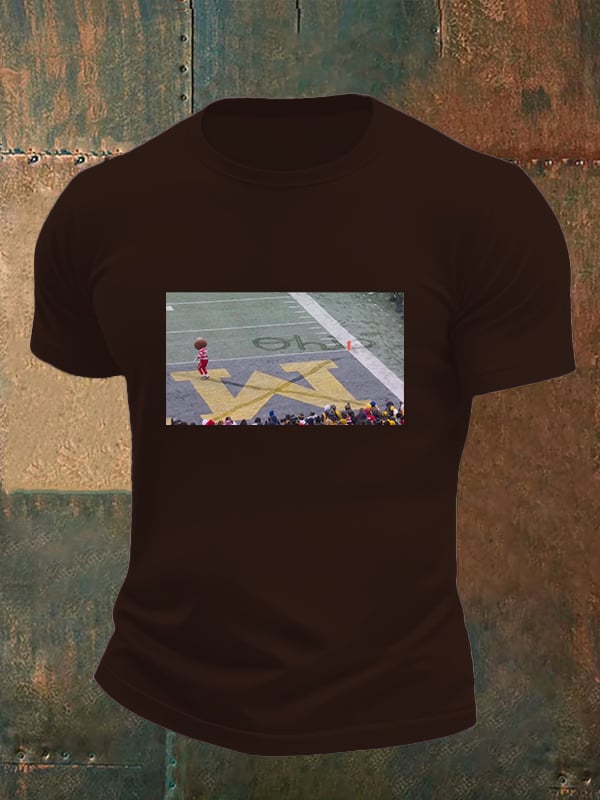 Men's  Vintage Buckeyee Ohioo Snow  T-shirt