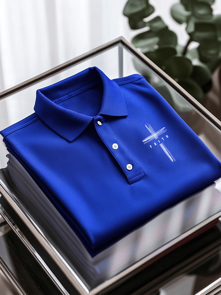 🔥Buy 3 Get 15% Off🔥Men's Faith Printed Casual Polo Shirt