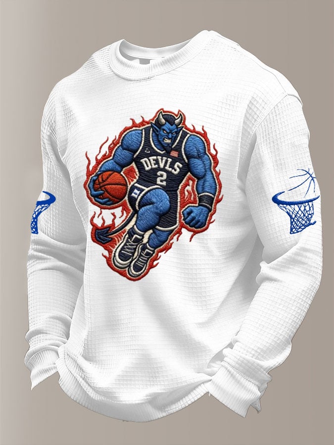 Men's Basketball Waffle Knit Long-Sleeve T-Shirt