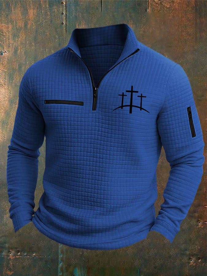 🔥Buy 3 Get 15% Off🔥Men's Casual Retro Checkered Jacquard Contrast Color Sweatshirt