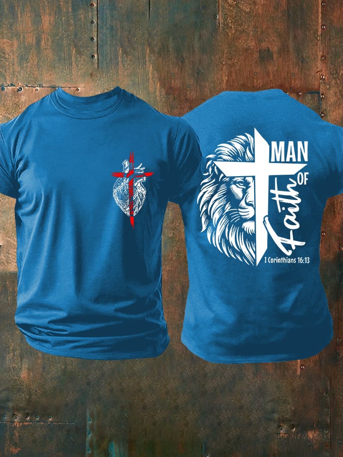 🔥Buy 3 Get 15% Off🔥Men's casual faith T-shirt