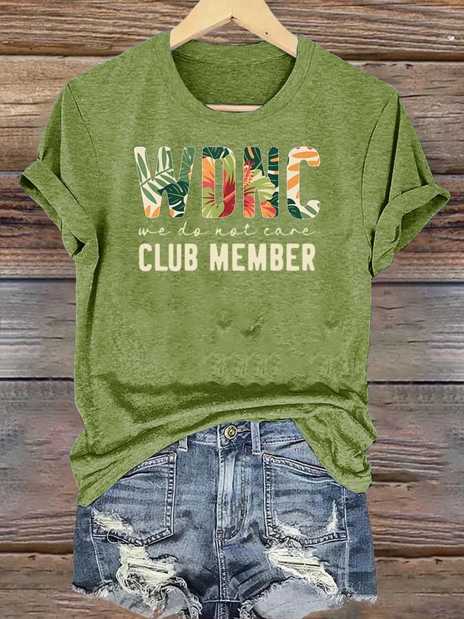 Women's  Retro Funny Proud Member Of Club Menopause Perimenopause Print T-Shirt