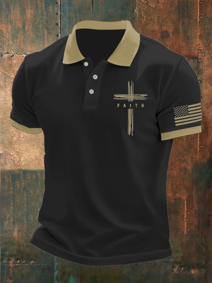 🔥Buy 3 Get 15% Off🔥Men's Casual Contrast Color Faith Polo