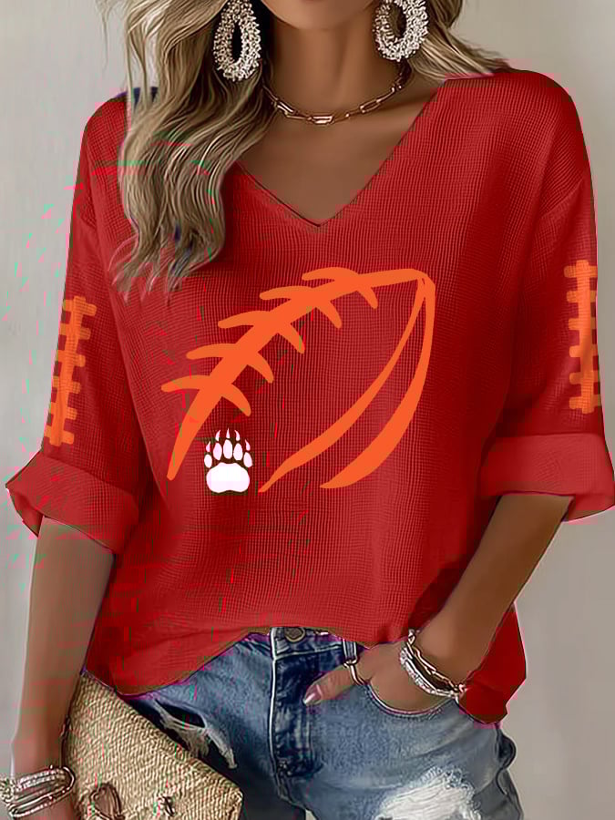 Women's Rugby Waffle Long Sleeve T-Shirt