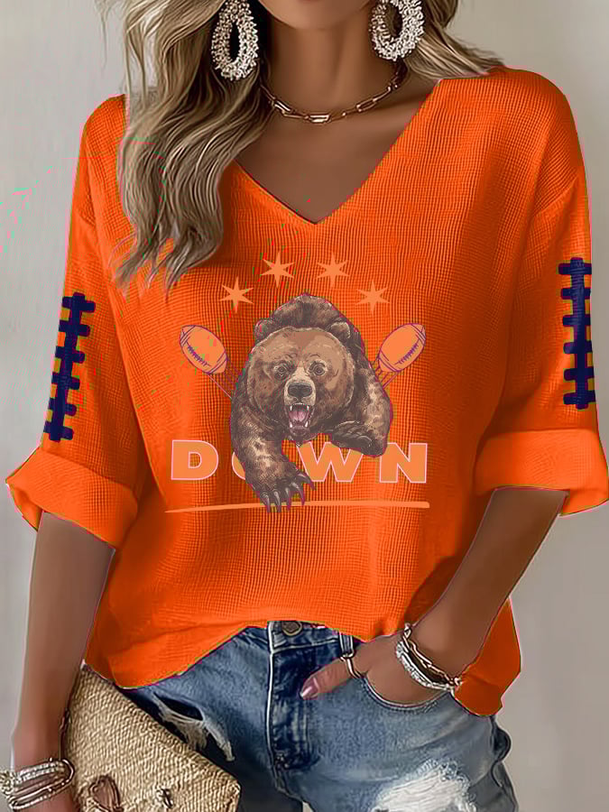 Women'S Football Print Casual T-shirt