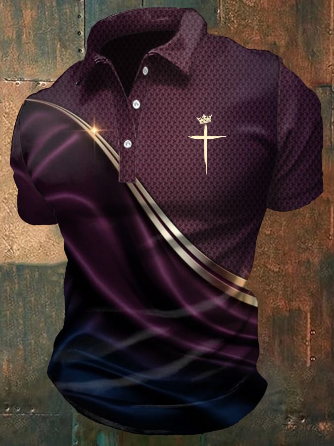 🔥Buy 3 Get 15% Off🔥Men's Casual Christian Print Polo Shirt