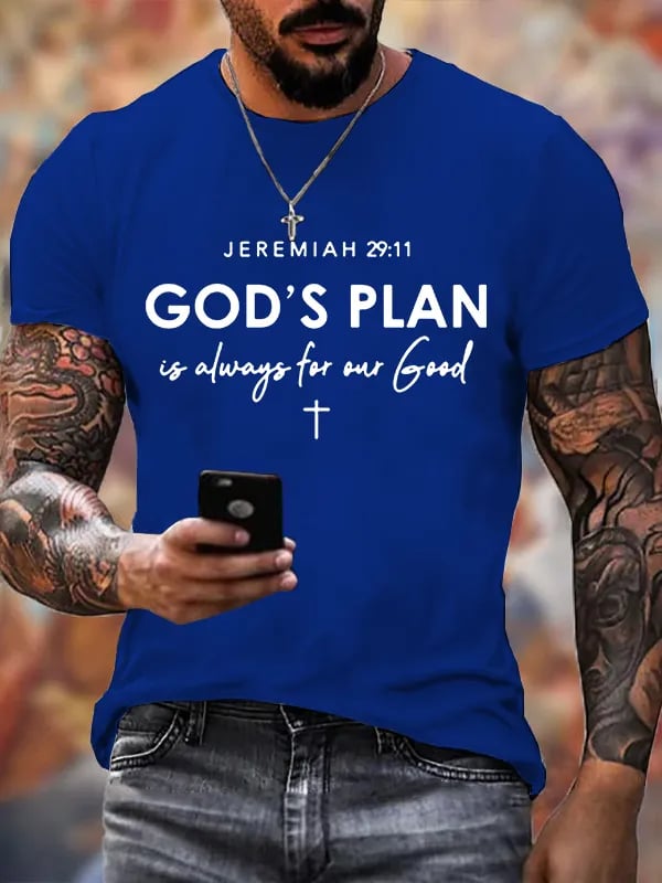 🔥Buy 3 Get 15% Off🔥Men's God's  Plan Is Always For Our GoodFaith Printed Shirt