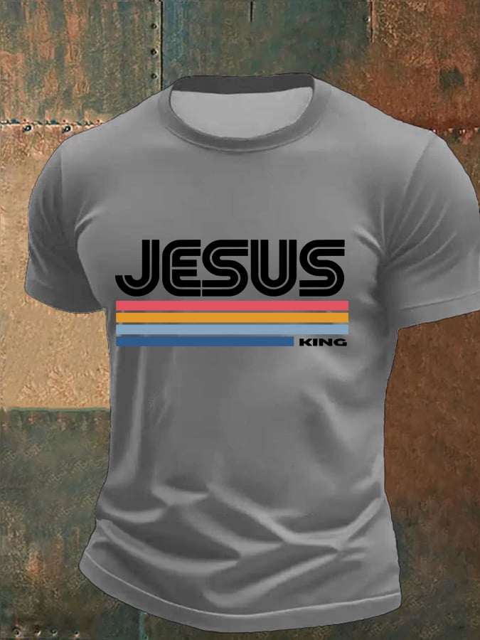 Men'S Casual Faith Print T-Shirt