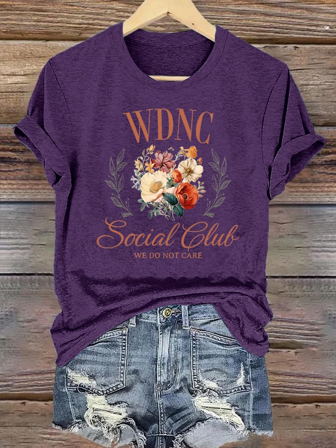 Women's  Retro Funny Proud Member Of Club Menopause Perimenopause Print T-Shirt