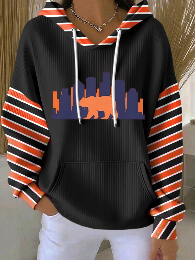 Women's Rugby Print Casual Sweatshirt