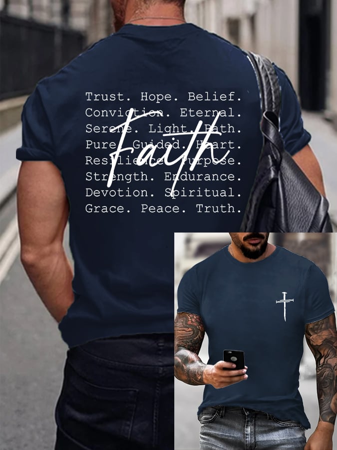 Men's casual faith T-shirt