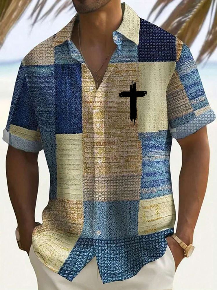 🔥Buy 3 Get 15% Off🔥Men's Casual Faith Hawaiian Vacation Shirt