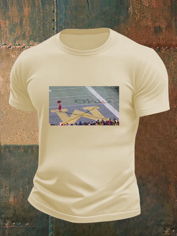 Men's  Vintage Buckeyee Ohioo Snow  T-shirt