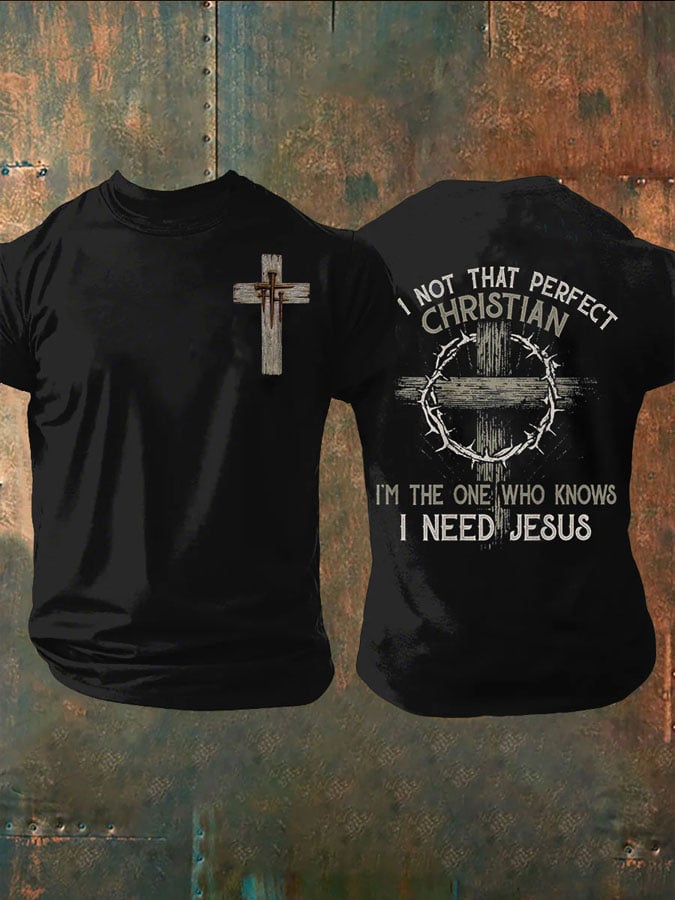 🔥Buy 3 Get 15% Off🔥Men's Faith Cross Printed Casual T-shirt
