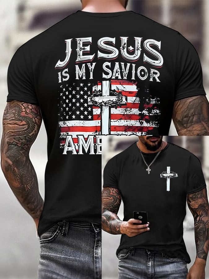 🔥Buy 3 Get 15% Off🔥Men'S Casual Faith Short-Sleeved T-Shirt
