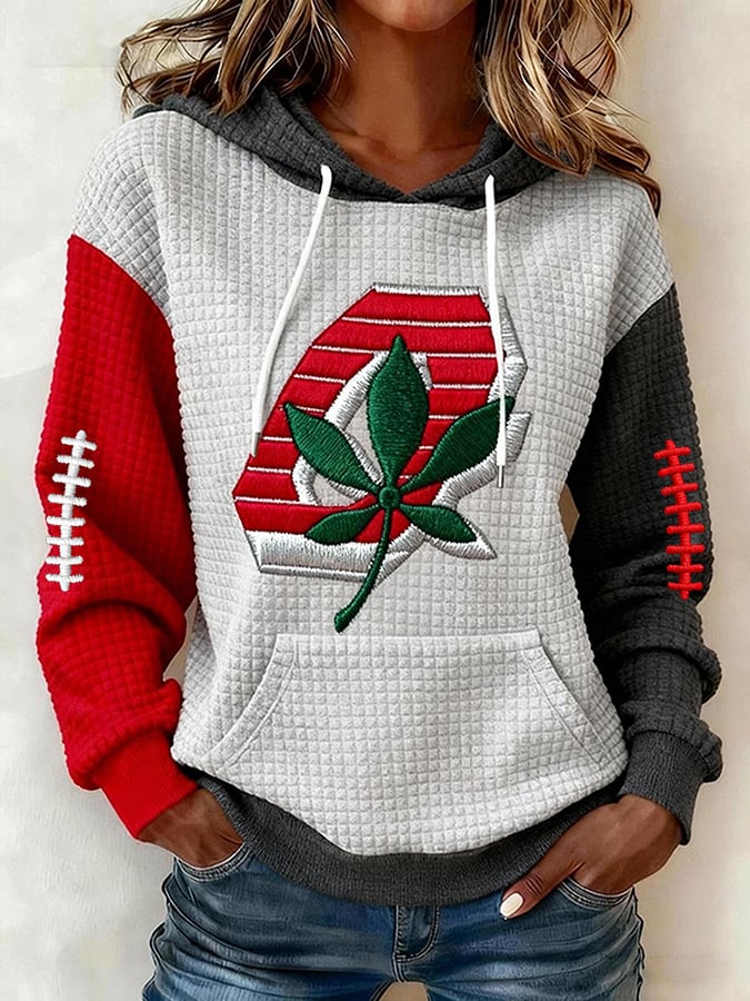 Women's Football Print Long Sleeve Sweatshirt