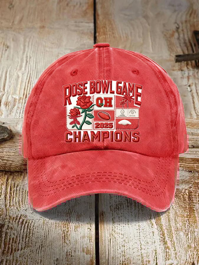 Unisex Washed Cotton Ice Hockey Print Hat