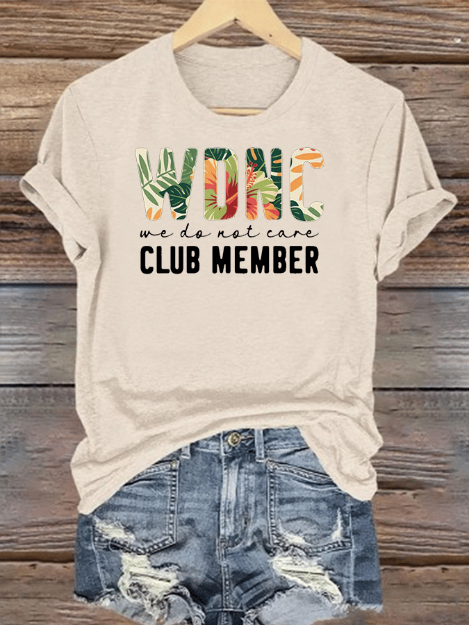 Women's  Retro Funny Proud Member Of Club Menopause Perimenopause Print T-Shirt