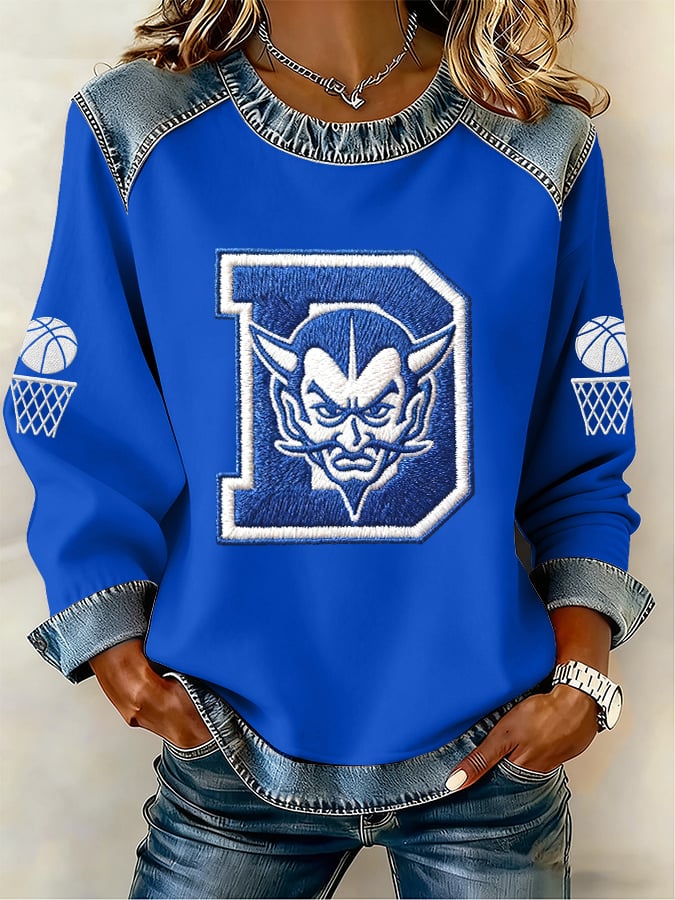 Women's Basketball Print Sweatshirt