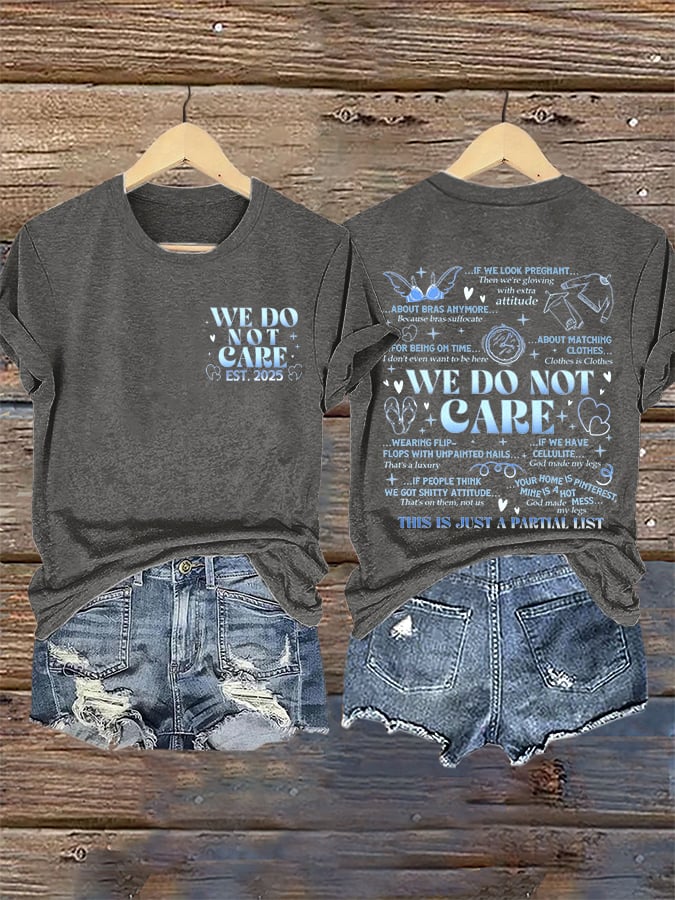 Retro Proud Member Of WDNC Club Est. 2025 We Do Not Care Print T-Shirt