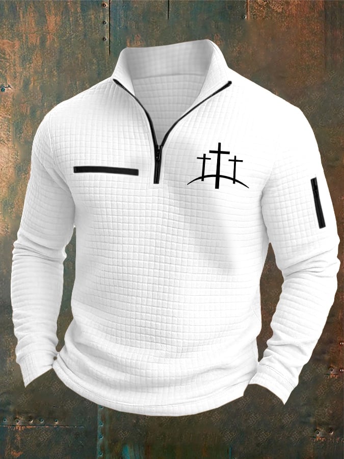 🔥Buy 3 Get 15% Off🔥Men's Casual Retro Checkered Jacquard Contrast Color Sweatshirt